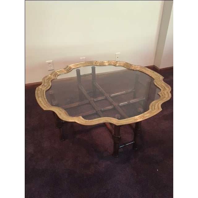Vintage Baker Furniture Brass & Glass Coffee Table Chairish