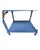 Altavista Lane 1970s Lane Altavista Wedgewood‑Blue Bamboo‑Style Table • Brass Brackets • Cane Shelf For Sale - Image 4 of 10