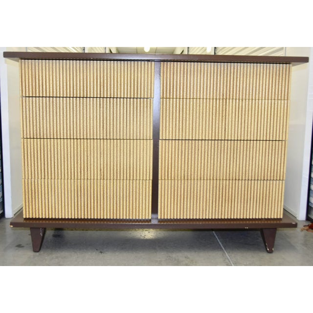 Mid-Century Modern American of Martinsville Eight Drawer Bamboo Dresser For Sale - Image 12 of 12