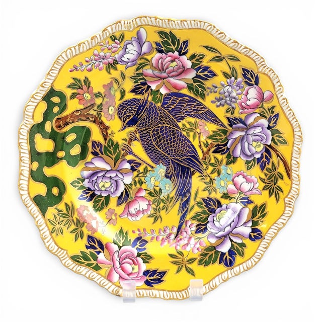 Patent Ironstone Charger Plate with Exotic Bird from Masons, 1915 For Sale - Image 6 of 6