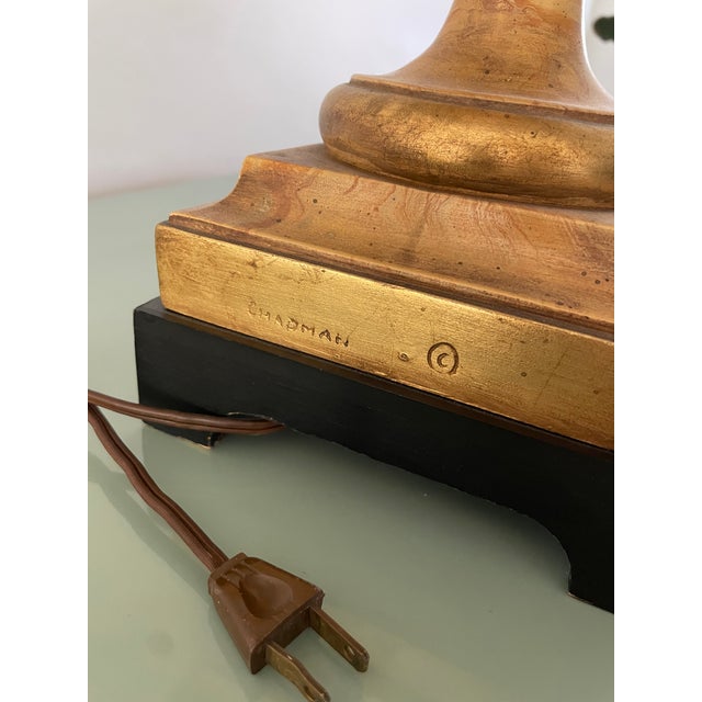 Gold Vintage Chapman Sienna Marble Hollywood Regency Rams Head Urn Lamp For Sale - Image 8 of 9