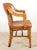 Arts & Crafts Slat Back Wood Arm Chair For Sale - Image 6 of 9