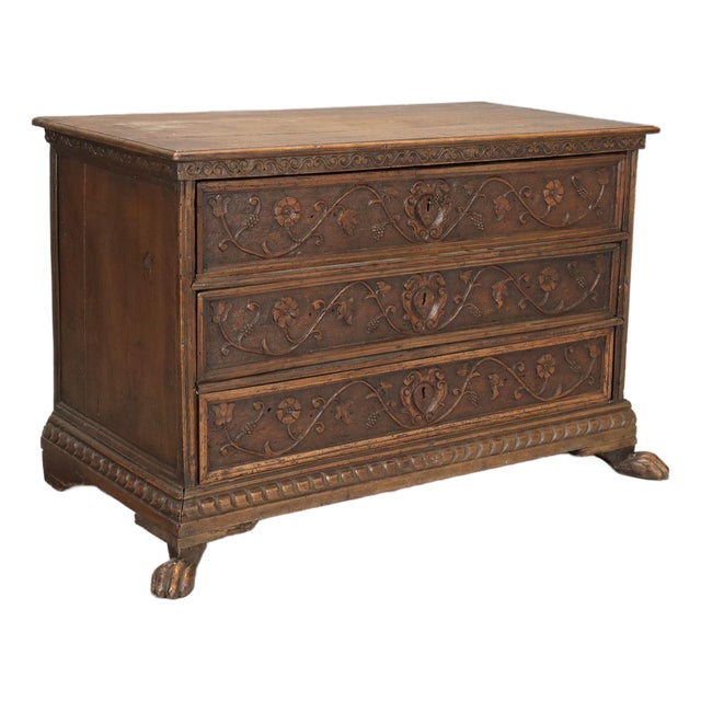 Baroque Walnut Chest of Drawers For Sale
