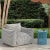 Saint Tropez Pearl and Black Striped Stuffed Outdoor Armchair For Sale In Los Angeles - Image 6 of 6