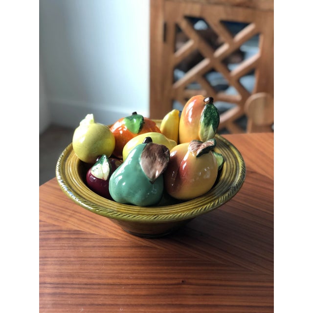 Mid-Century Italian Glazed Terra-Cotta Bowl in the Style of Bitossi For Sale - Image 11 of 12