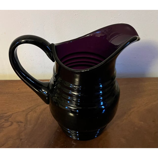 Glass Antique 19th Century English Regency Amethyst Glass Water Pitcher For Sale - Image 7 of 12