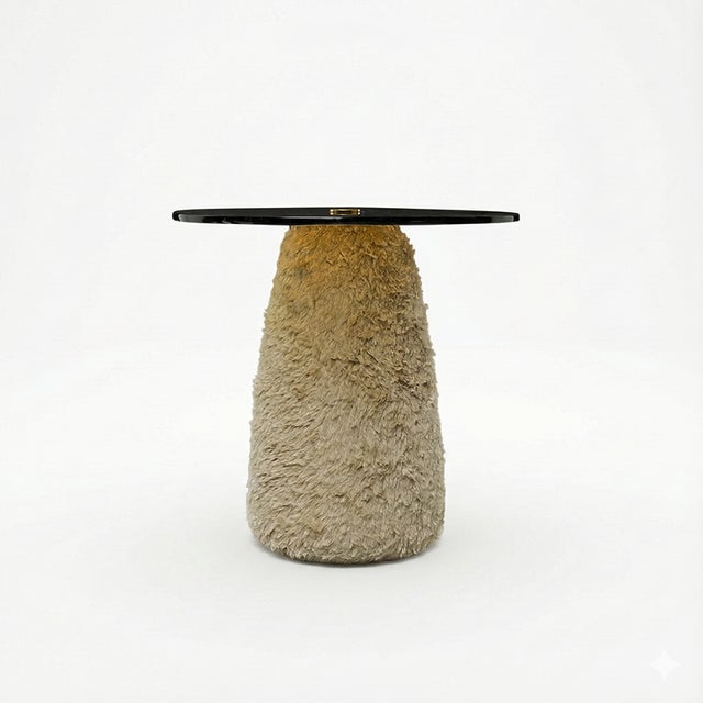 Aifunghi Bolete Side Table with Brown Glass Table Top by Bart Schilder For Sale - Image 4 of 4