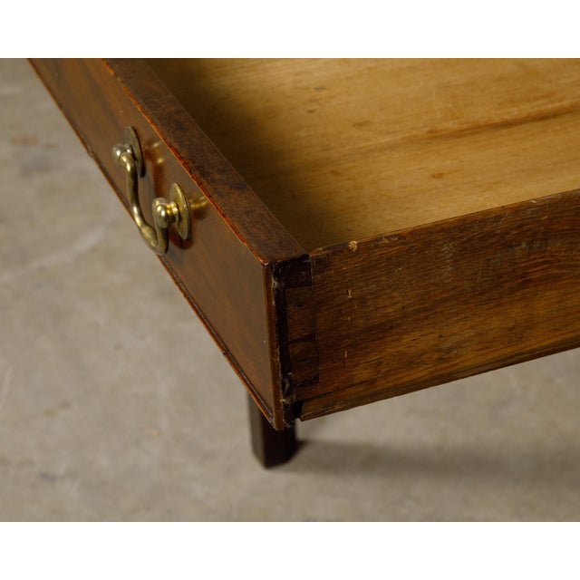 English 18th Century Georgian Period Walnut Side Table with Single Drawer For Sale - Image 11 of 12
