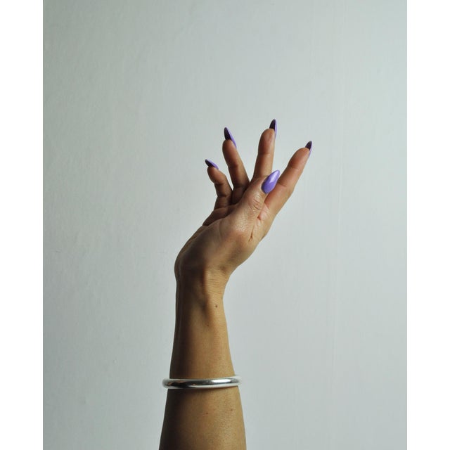 1970s Silver Bangle by Jeweller Leif Bodh Have, Denmark, 1970s For Sale - Image 5 of 11