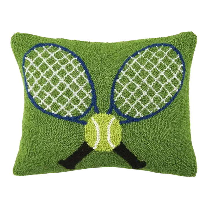 Crossed Tennis Racquets Hook Pillow - Thumbnail 2