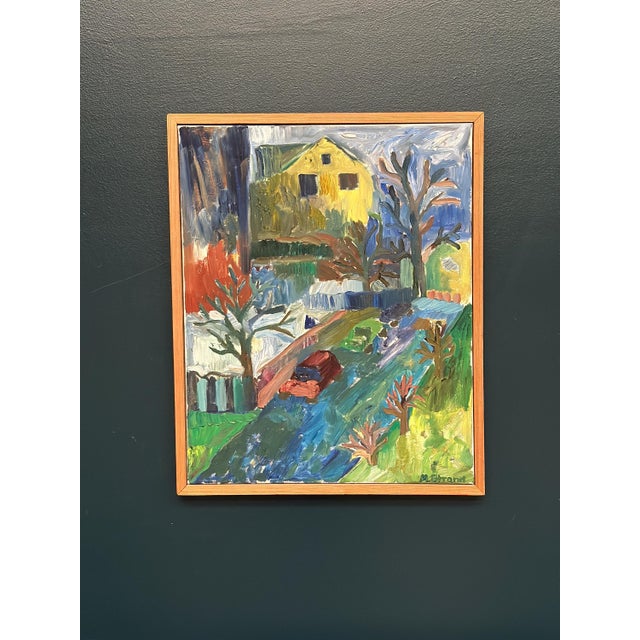 Margareta Strand, Cityscape, 1960s, Oil on Canvas For Sale - Image 5 of 18