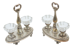 Silver Salt and Pepper Shakers, Set of 2