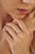 This elegant ring showcases 0.42 carats of mixed-shape natural diamonds set in 14k white gold. Each diamond secure in a...