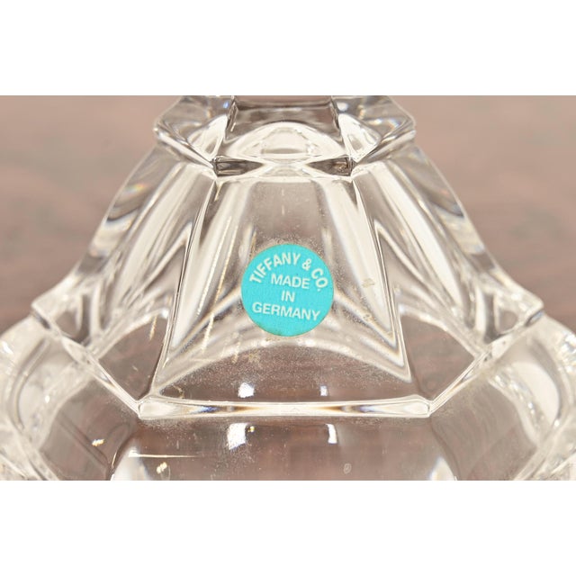 Tiffany & Co. Clear Crystal Candlesticks, Pair For Sale - Image 11 of 14