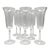 Elegant set of eight Lenox “Allure” champagne flutes in clear lead crystal with a gently flared bowl and faceted stem....