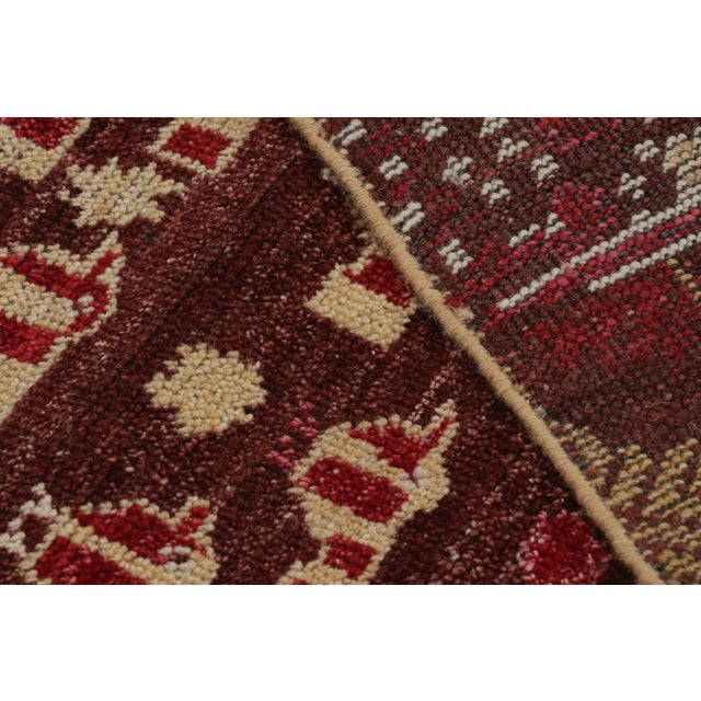 Textile Rug & Kilim’s Tribal Style Runner Rug in Red and Gold Geometric Patterns For Sale - Image 7 of 7
