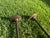 Vintage 30” Sculptural Iron Candlesticks With Aged Patina, Pair For Sale - Image 9 of 12