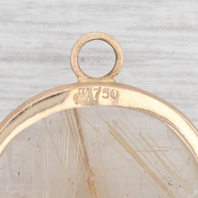 Modern New Nina Wynn Earring Enhancer Charms Rutilated Quartz Diamond 18k Yellow Gold 2 Pieces For Sale - Image 3 of 4