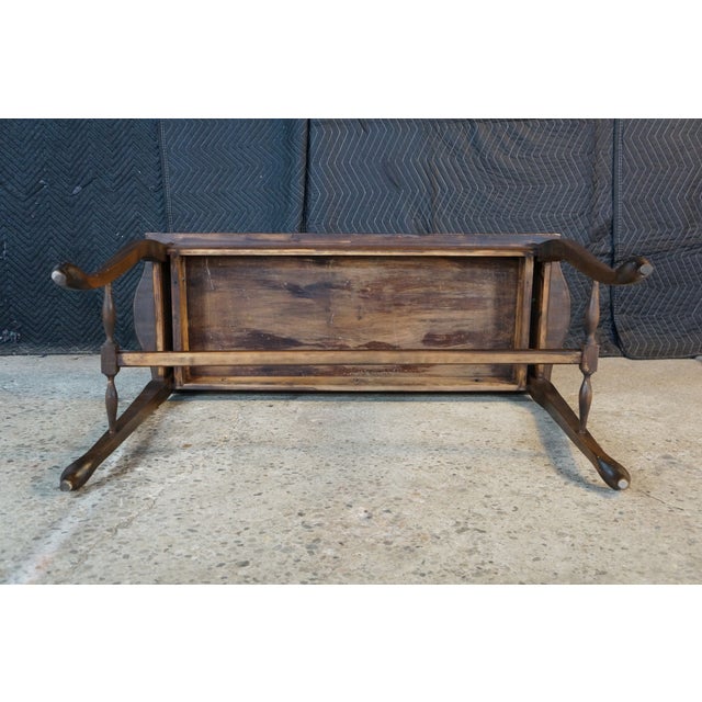 Vintage Queen Anne Style Mahogany Sofa Console Hall Entry Table For Sale - Image 17 of 17