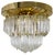 Gold-Plated & Crystal Chandelier by Paolo Venini for Camer, Italy, 1970s For Sale
