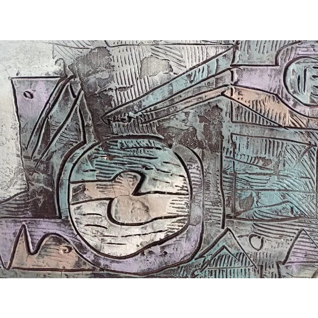 Hector Ramirez Ortega, Composition, 1989, Mixed Media on Canvas For Sale - Image 3 of 7