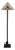 1980s Mission Arts & Crafts Style Floor Lamp W. Art Glass Shade For Sale