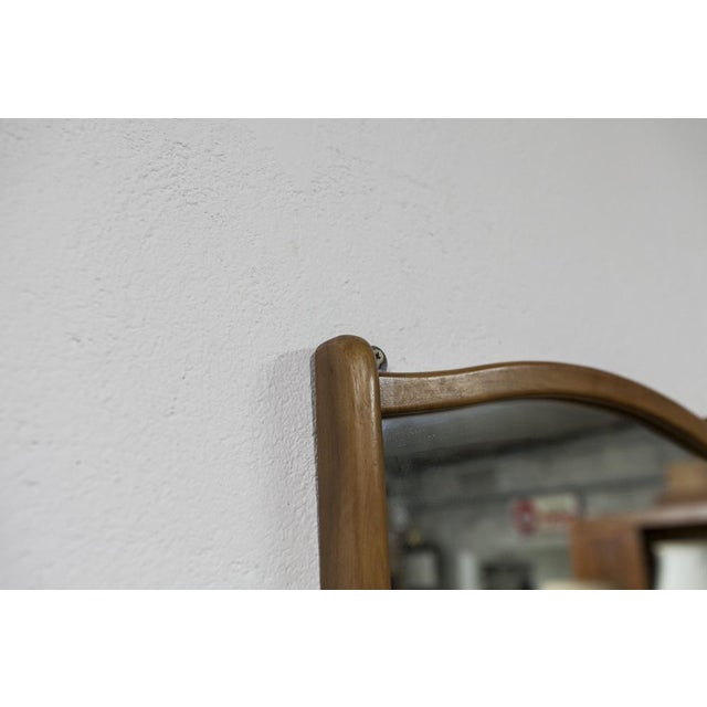 Entrance mirror with Scandinavian tablet from the 60s. A stain is to be seen on the tablet (visible in the photos). Very...