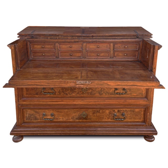 17th Century Italian Chest of Drawers with Secretary For Sale - Image 3 of 18