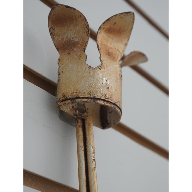 1980s Pair Neopolitan Style Crystal & Gilt Metal Wall Sconces For Sale - Image 4 of 12