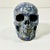 Cornflower Blue 1970s Vintage Abstract Expressionism Boho Chic Hand Carved Blue Speckled Sodalite Skull Sculpture For Sale - Image 8 of 13