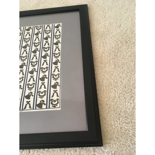 1990s Japanese Washi Paper Muromachi Chiyogami Print, Framed For Sale - Image 11 of 13