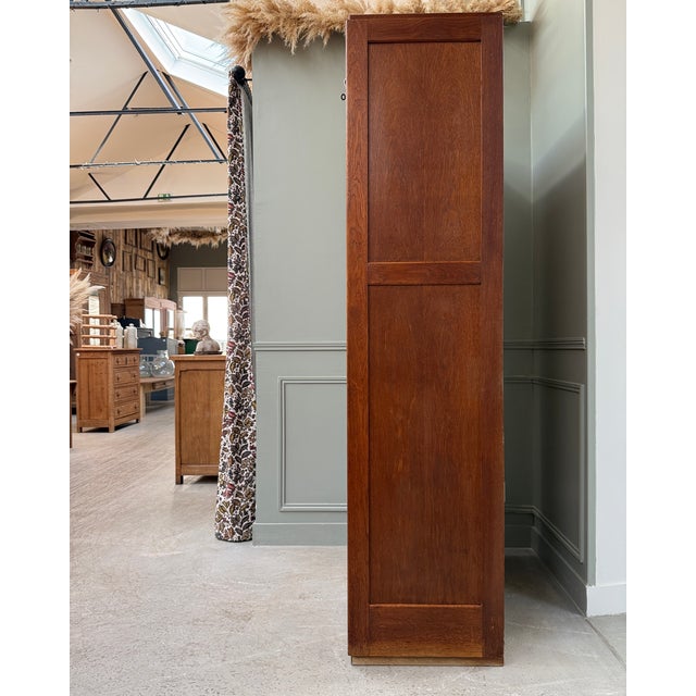 Large Oak Roll-Top Filing Cabinet by Lacour, 1950s For Sale - Image 6 of 14