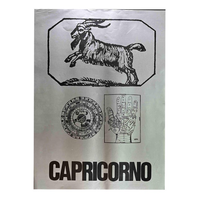 Sergio Barletta, Capricorn, 1980, Offset and Screen Print For Sale