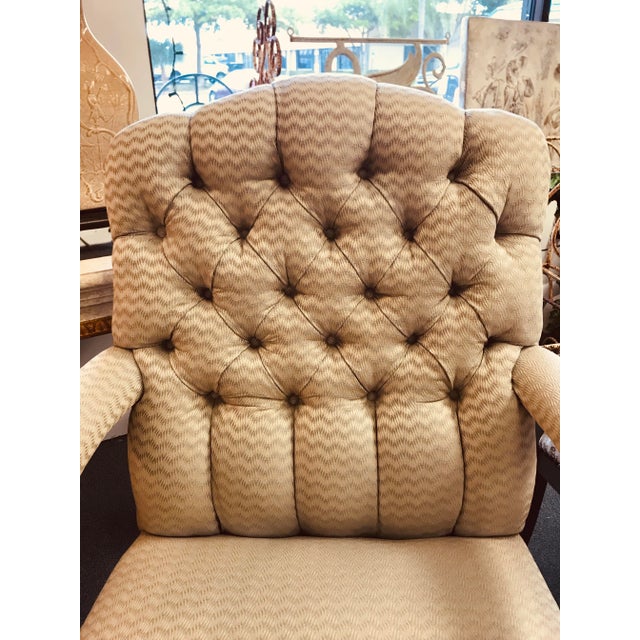 Late 19th Century Antique Georgian Style Carved Walnut Armchair For Sale - Image 10 of 13