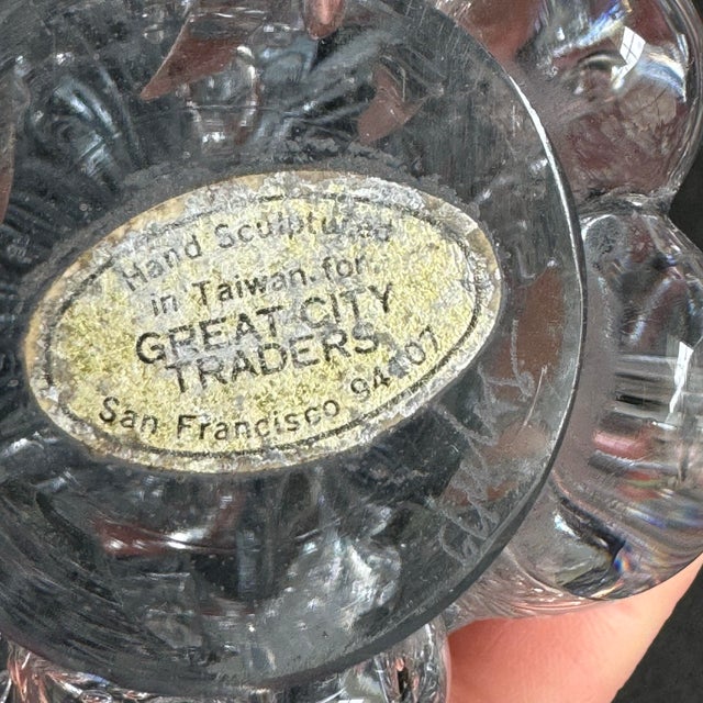 Vintage Art Glass Christmas Tree Sculpture Clear Bubbles For Sale - Image 10 of 12