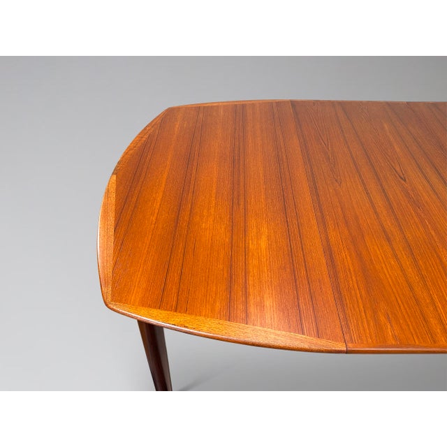Restored Danish Teak Expanding Dining Table by Gustav Bahus for Rastad & Relling For Sale - Image 9 of 12