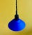 1980s Blue Danish Glass Pendant Light. Scandinavian Mid Century Design For Sale In New York - Image 6 of 6