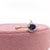 2020s Trillion 6x4.5mm Ceylon Sapphire Ring W Earth Mined Diamonds in Solid 14k Gold, Size 6.75 For Sale - Image 5 of 12