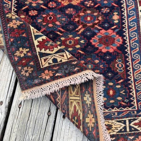 1900 - 1909 Exceptional Antique Kazak Rug | Bold Geometric Design | 2'8" X 3'8" For Sale - Image 5 of 5