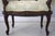Vintage Walnut Rococo Parlor Settee W. Damask Upholstery For Sale - Image 9 of 18