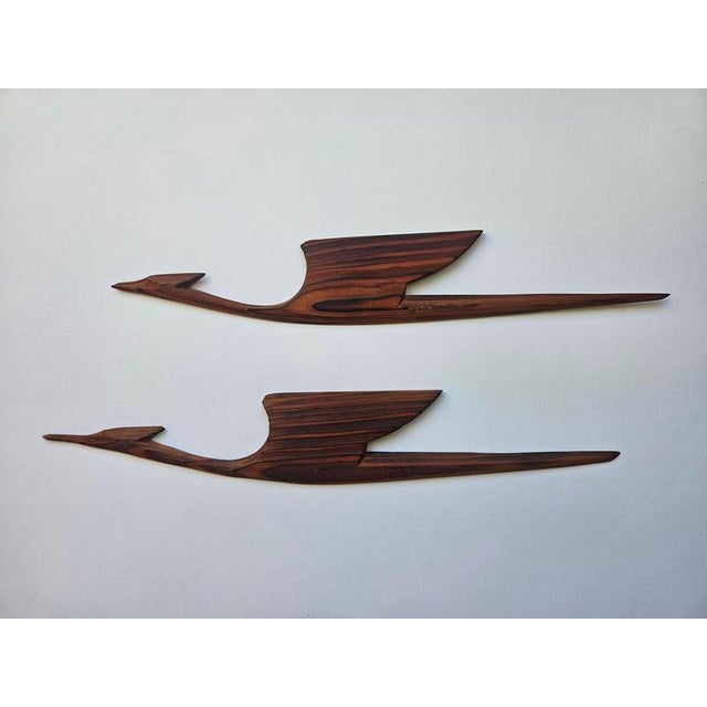 Mid-Century Wooden Wall Sculptures of Birds, 1960s For Sale - Image 14 of 16