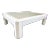 Modern Faceted Mirror Top Coffee Table in Fresh White Lacquer For Sale