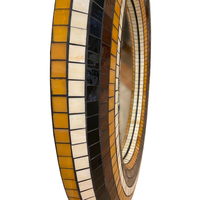 Large Mid-Century Glass Tile Mosaic Mirror For Sale In Phoenix - Image 6 of 9