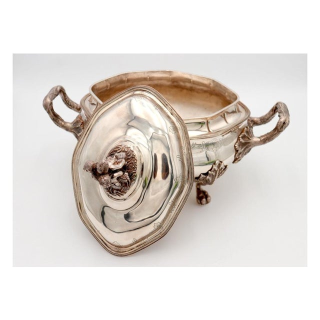 Silver Tureen with Reliefs and Applications For Sale - Image 6 of 6
