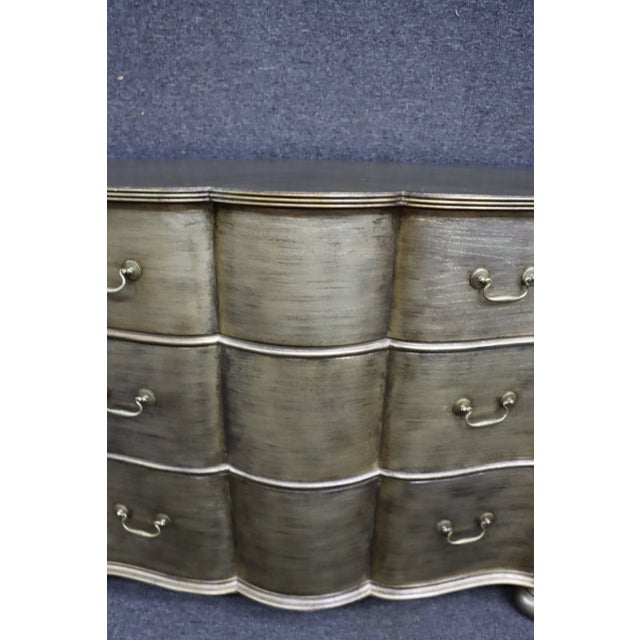 Ethan Allen Ethan Allen Serpentine Three-Drawer Chest in Metallic Finish For Sale - Image 4 of 13