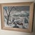 Cabin Mid 20th Century s.a. Quesada Signed Original Winter Landscape Oil Painting With Deer & Cabin For Sale - Image 3 of 5