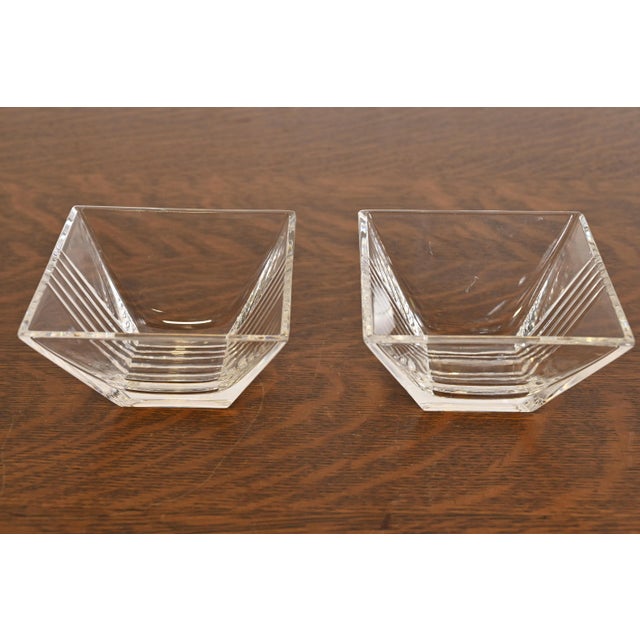 Tiffany and Co. Tiffany & Co. Cut Crystal Snack Bowls, Pair For Sale - Image 4 of 12