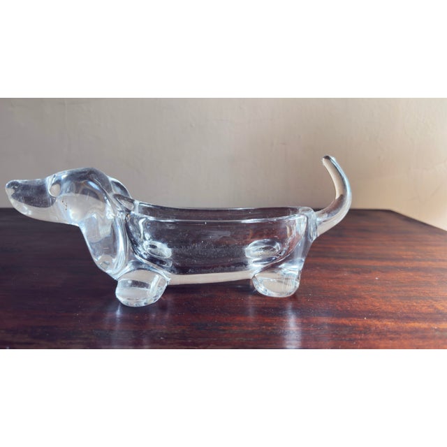 Anchor Hocking Vintage, 1960s, Mid-Century Modern Dachshund Glass Catchall For Sale - Image 4 of 7