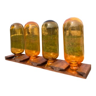 Mid Century Modern Dansk Inverted Apothecary Pill Jars Storage Spice Japan Holder For Sale