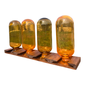 Mid Century Modern Dansk Inverted Apothecary Pill Jars Storage Spice Japan Holder
